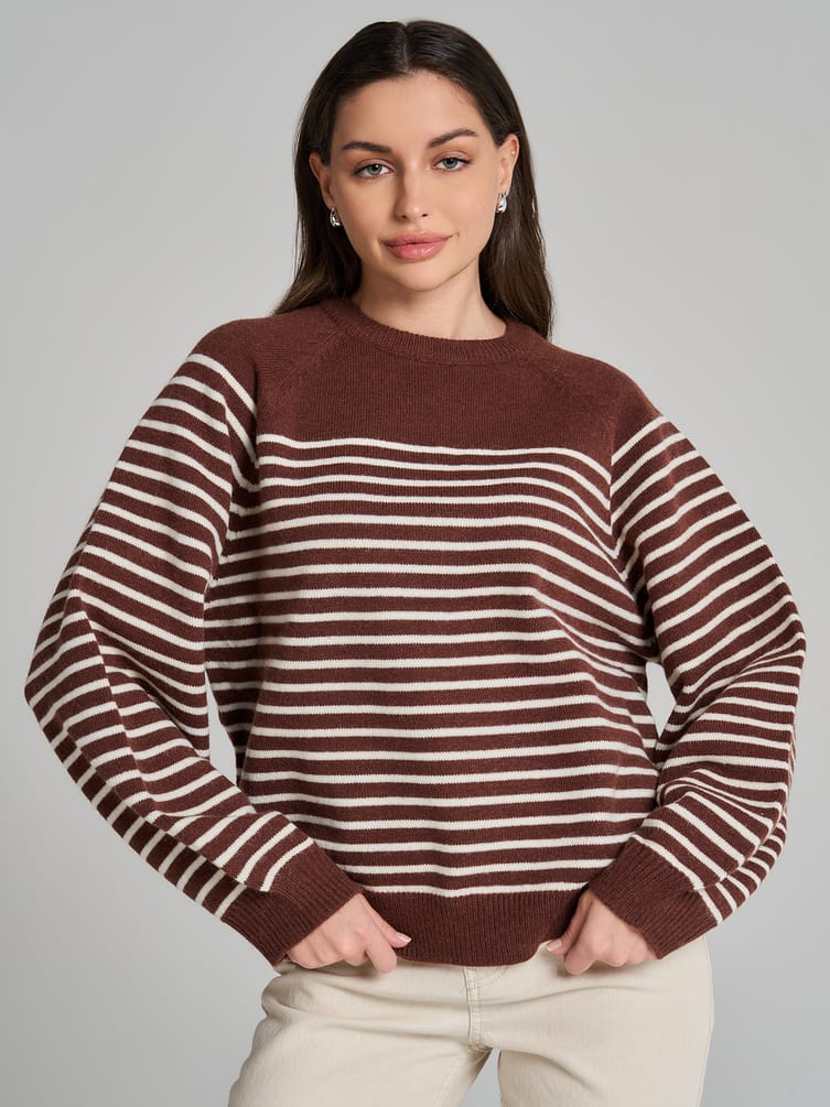 Джемпер трикотажный в полоску