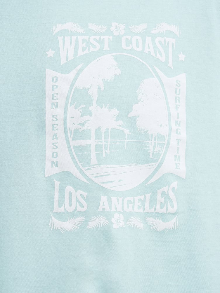 Хлопковая футболка с принтом на спине