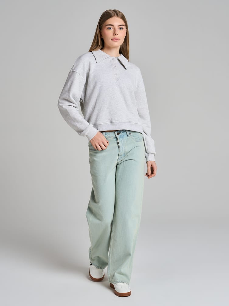 Толстовка поло оверсайз