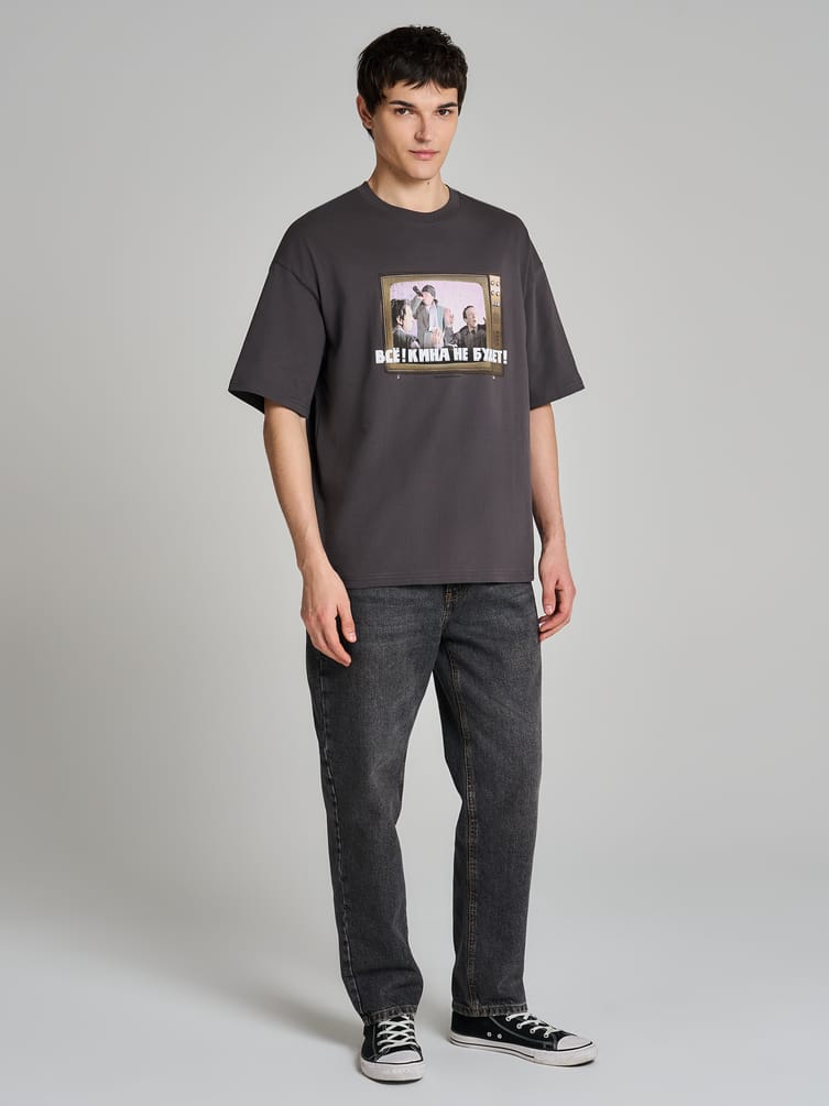 Футболка оверсайз с принтом Мосфильм