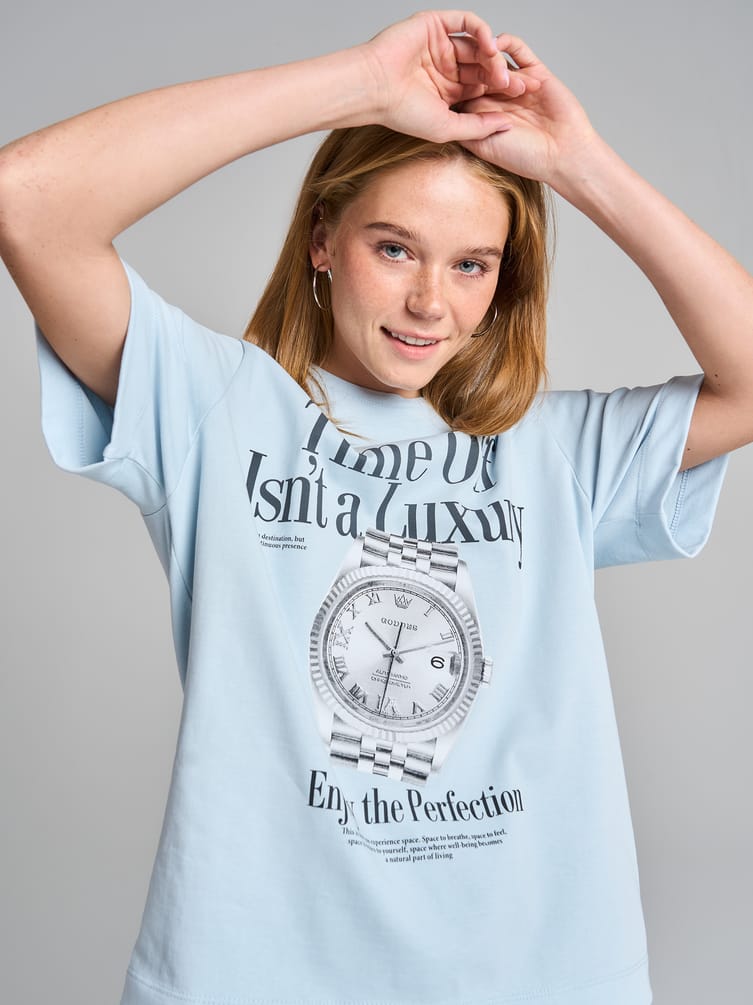 Футболка оверсайз из хлопка с принтом