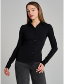 Кардиган в рубчик на пуговицах