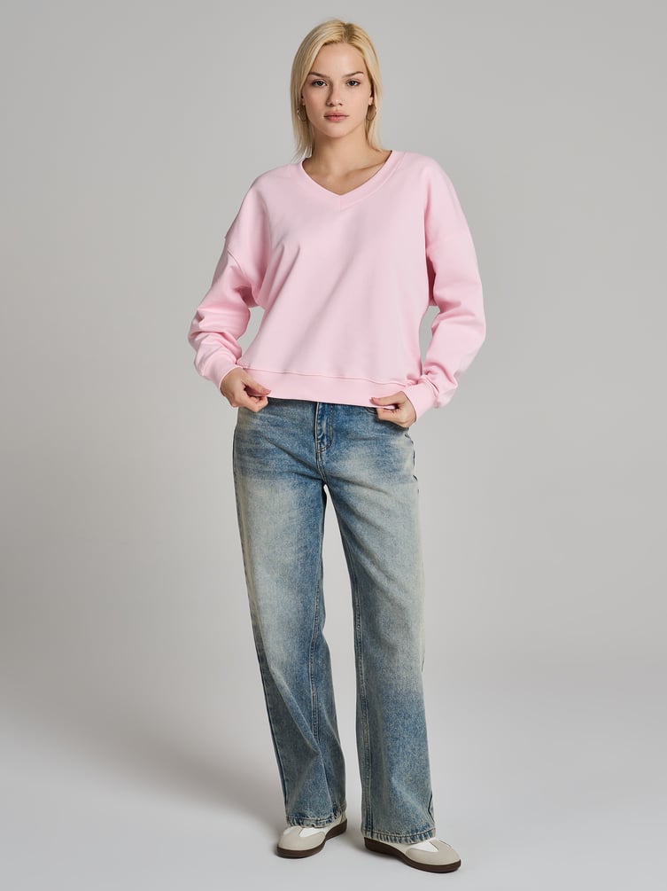 Свитшот с V-образным вырезом