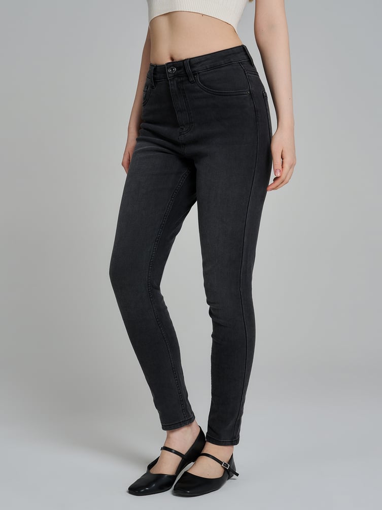 Джинсы скинни с высокой талией