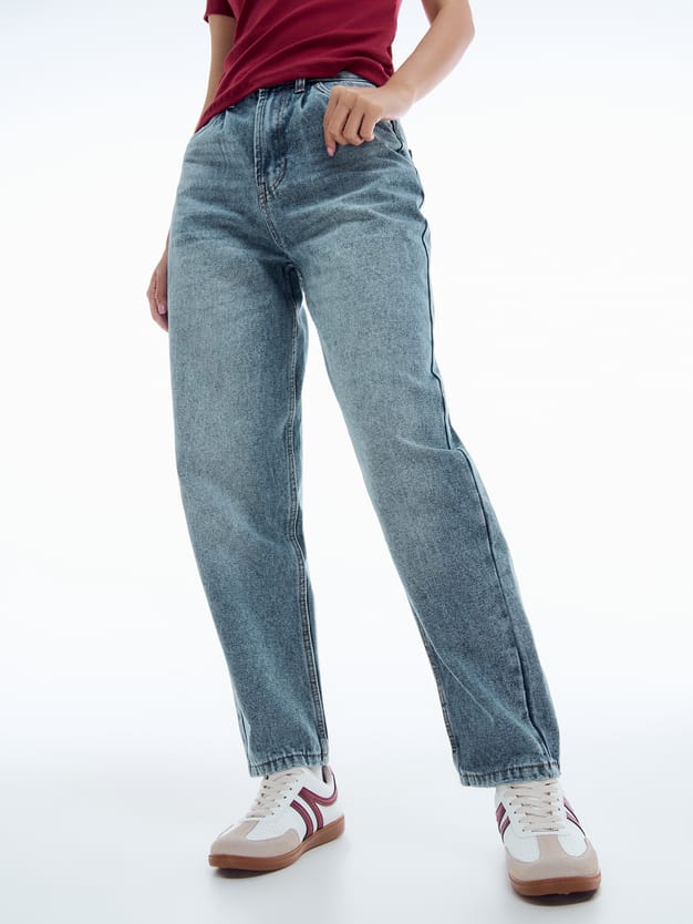 Джинсы Balloon с высокой талией