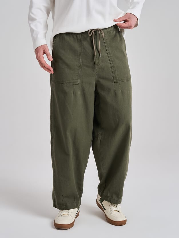 Брюки летние широкие на резинке