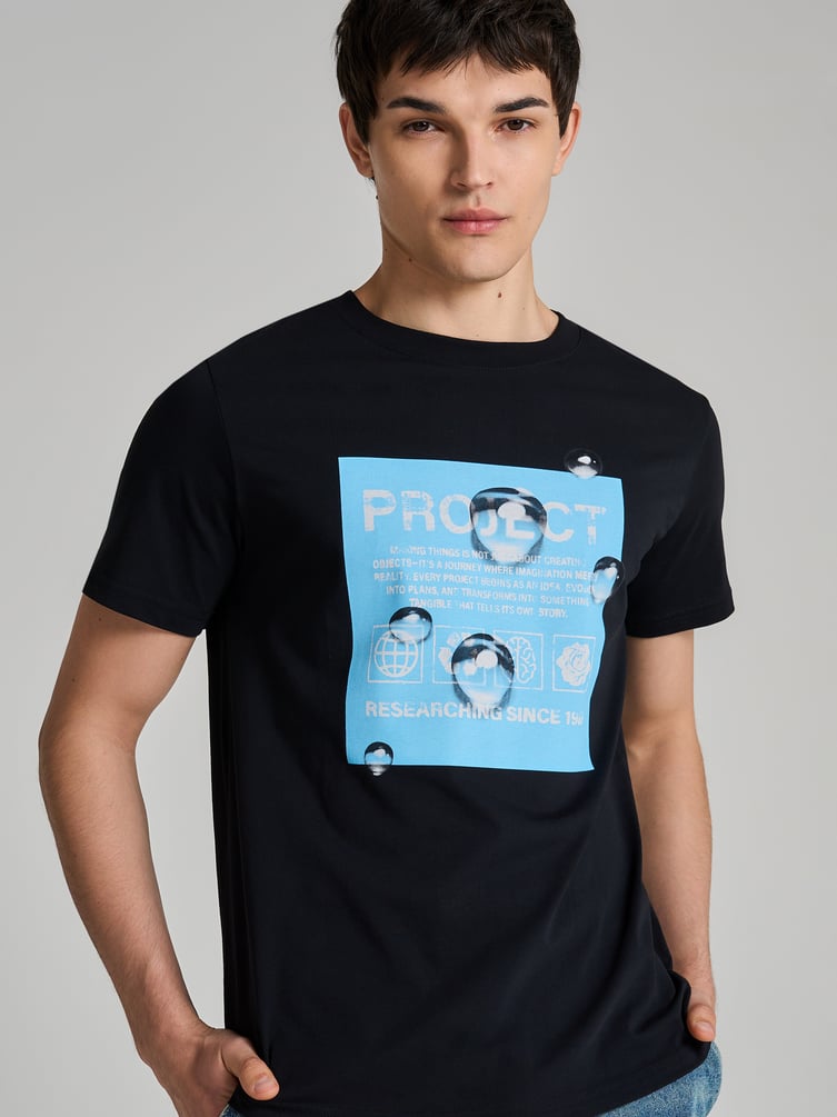 Футболка из хлопка с принтом