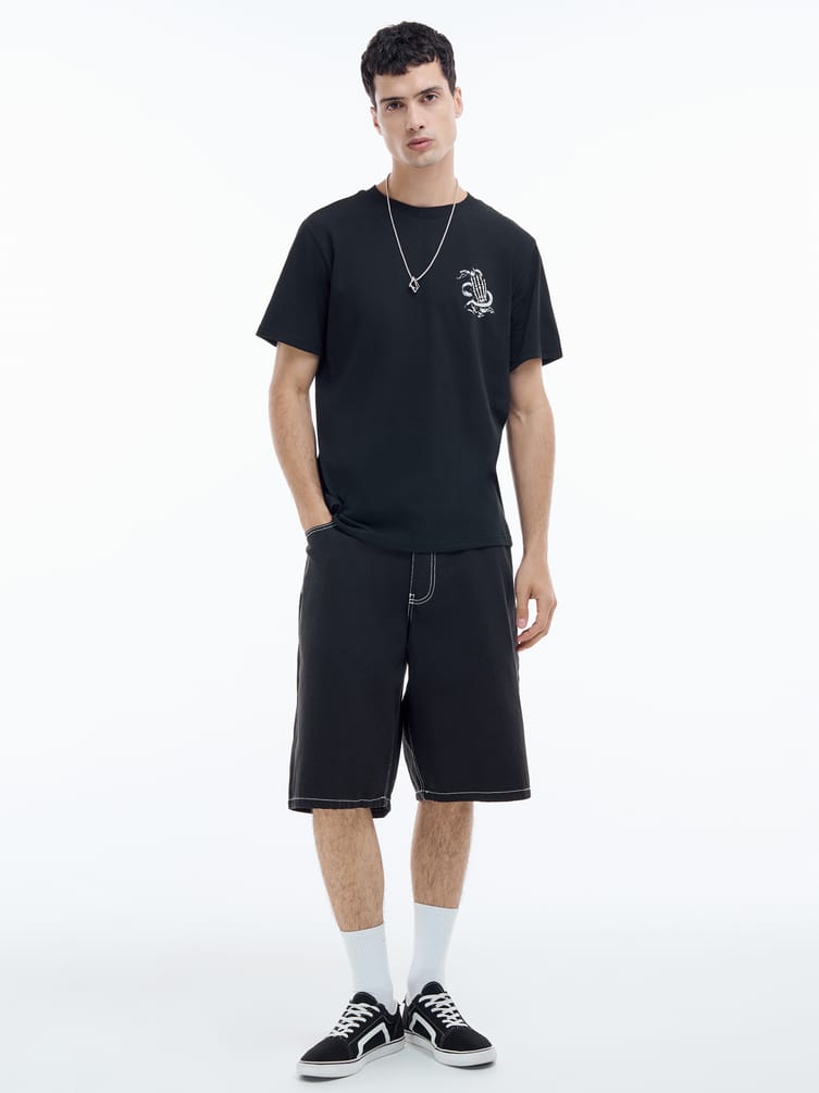 Футболка хлопковая с принтом змеи