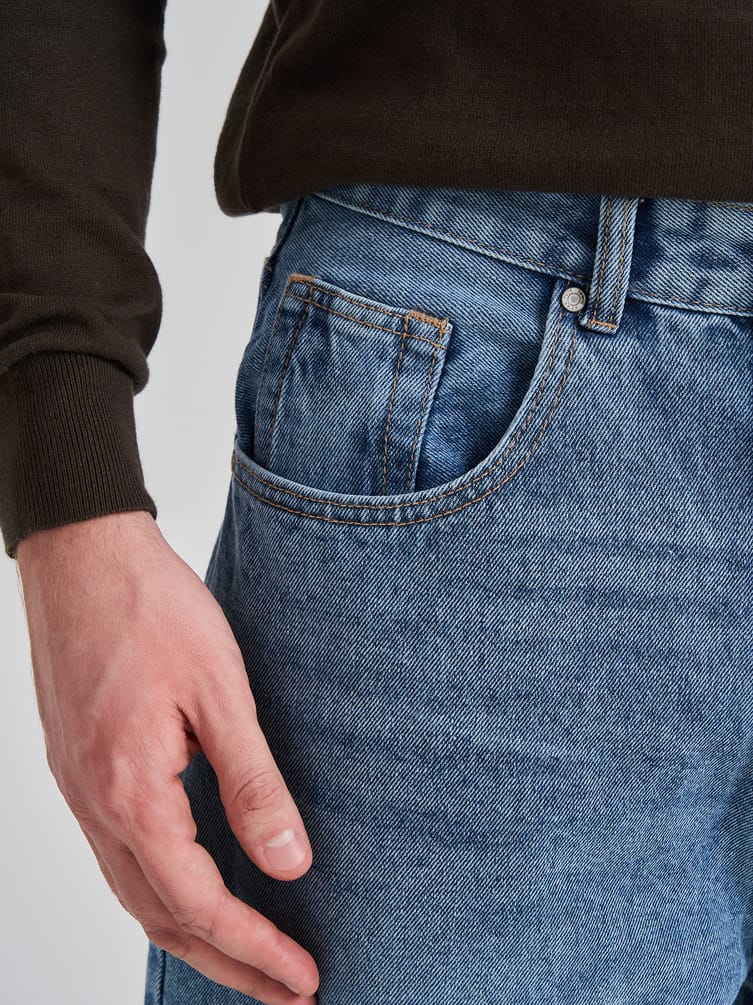 Джинсы широкие багги