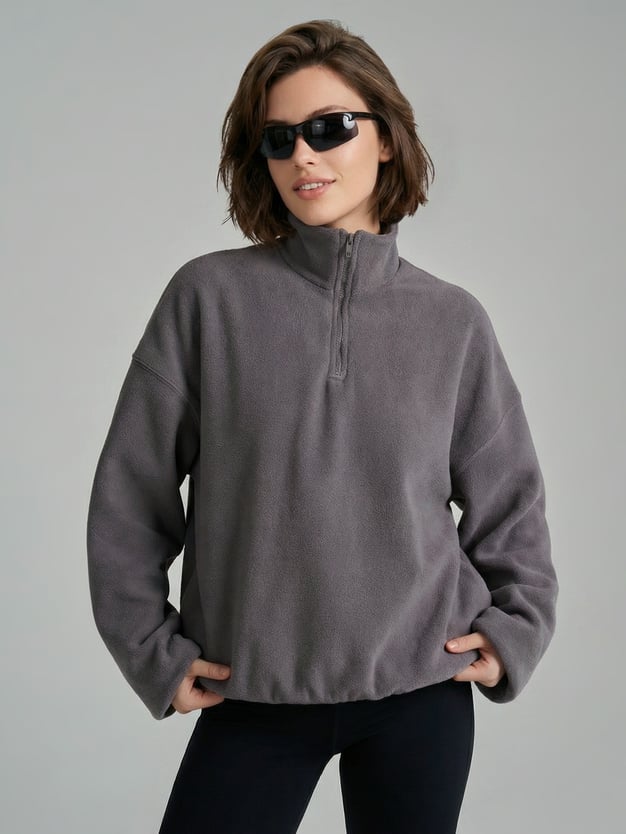 Свитшот флисовый с высоким горлом