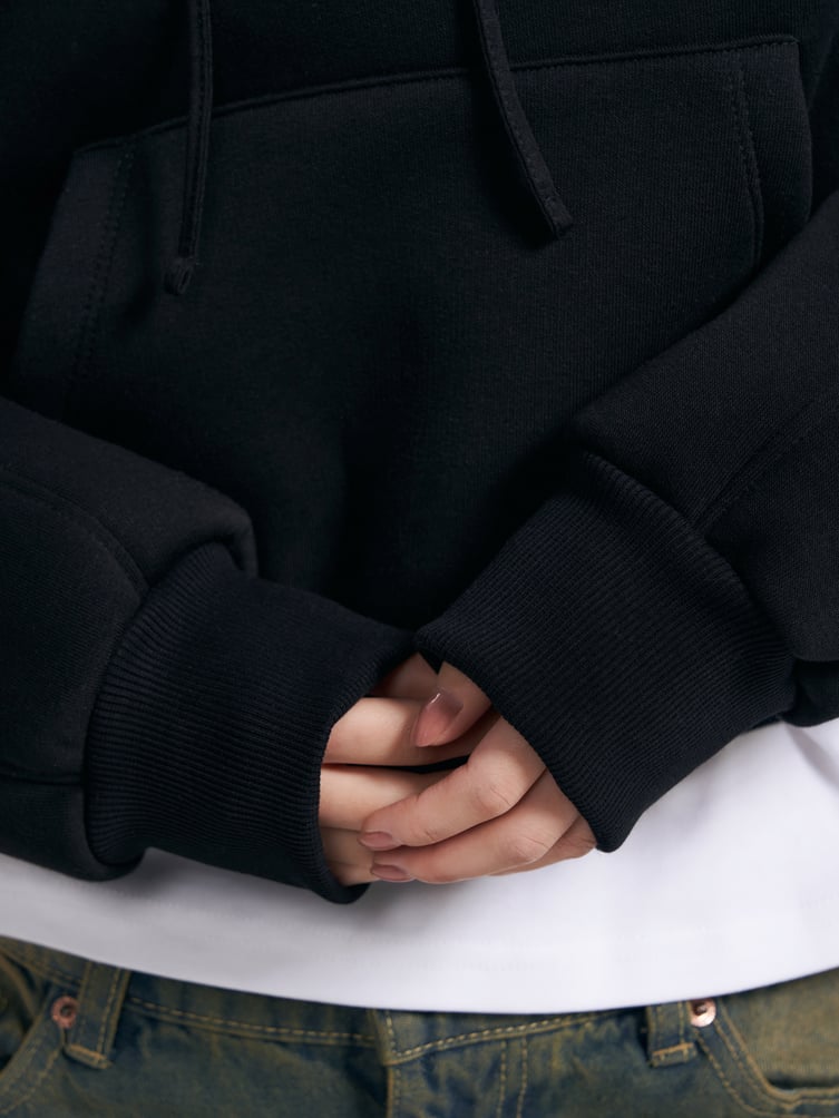 Теплое худи с капюшоном и начесом