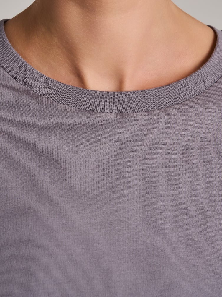 Футболка из хлопка с кружевом