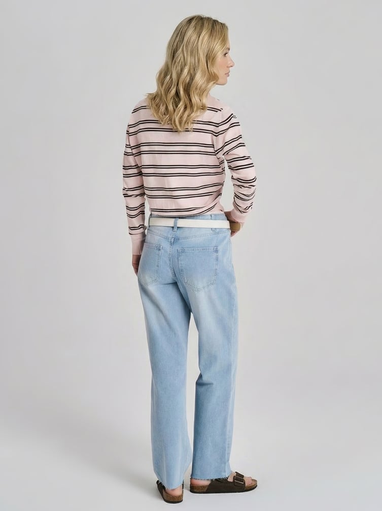 Джинсы прямые с необработанными краями