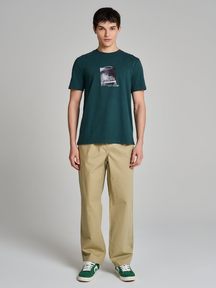 Футболка из хлопка с принтом