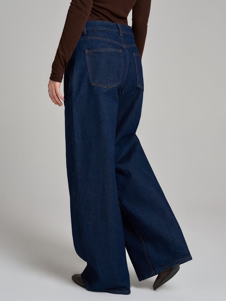 Джинсы широкие палаццо