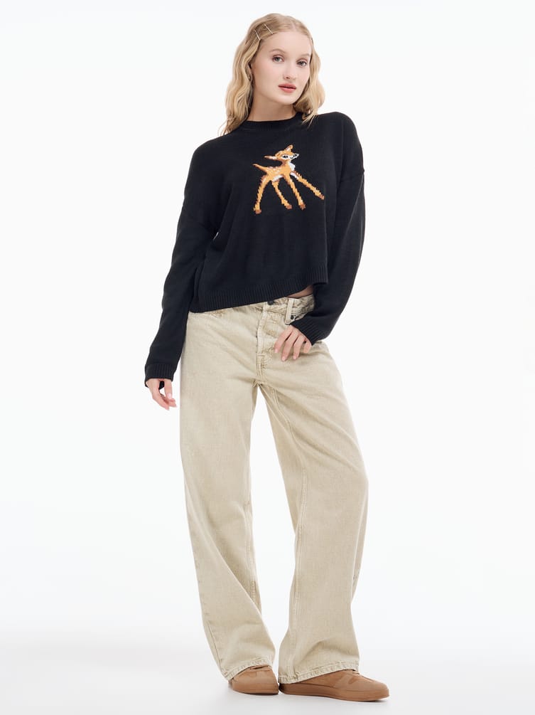 Джемпер трикотажный с принтом