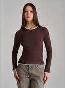 Лонгслив приталенный с длинным рукавом