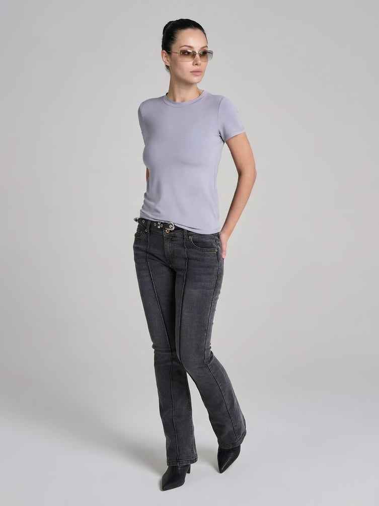 Футболка приталенная из вискозы