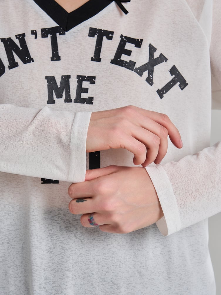 Лонгслив спортивный оверсайз с надписью