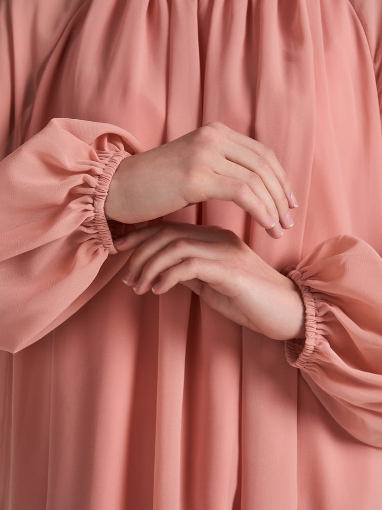 Платье мини шифоновое