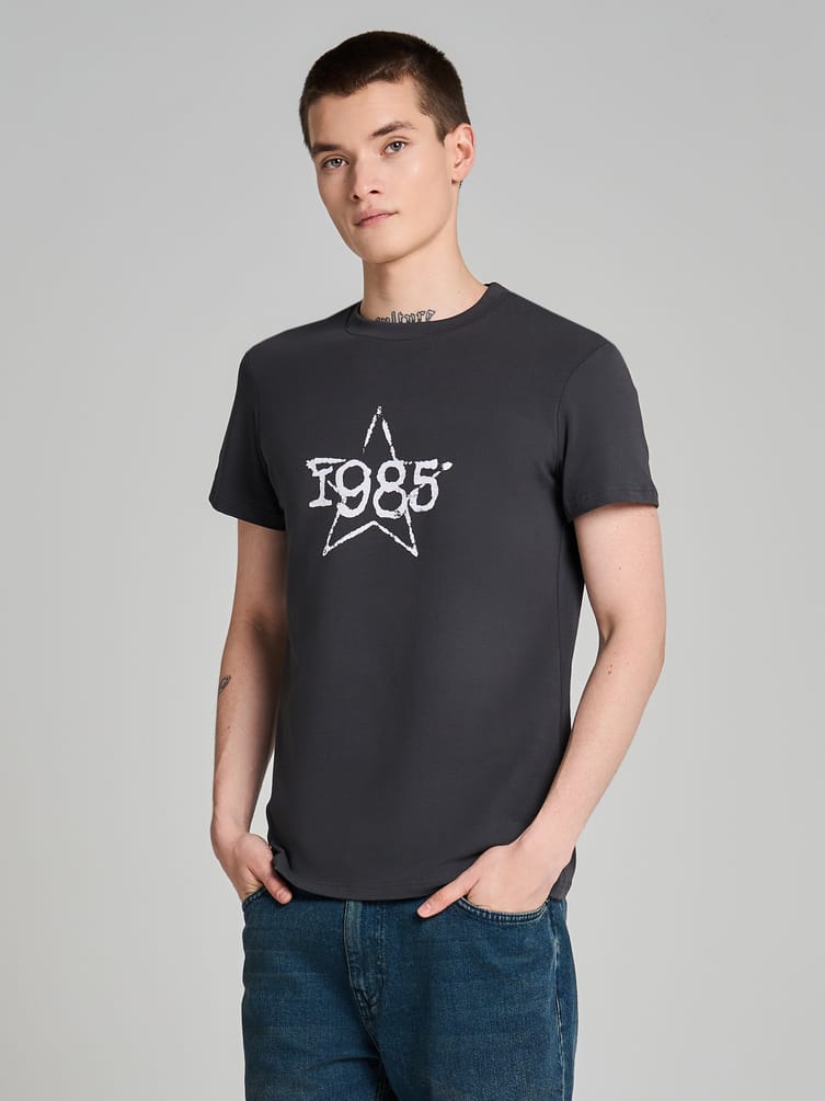 Футболка облегающая с принтом