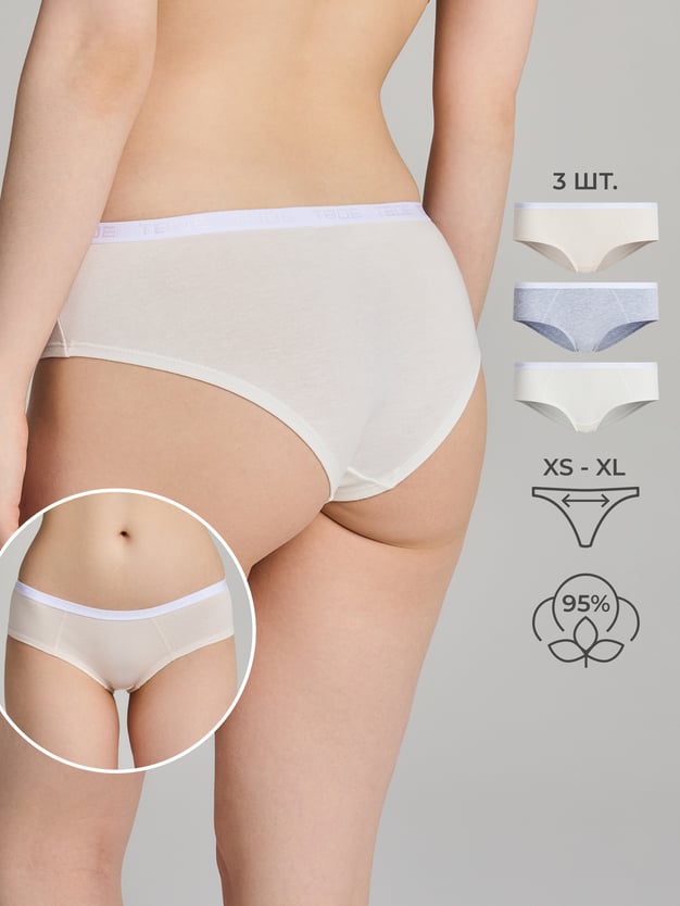 Трусы-шорты - 3 шт. хлопковые