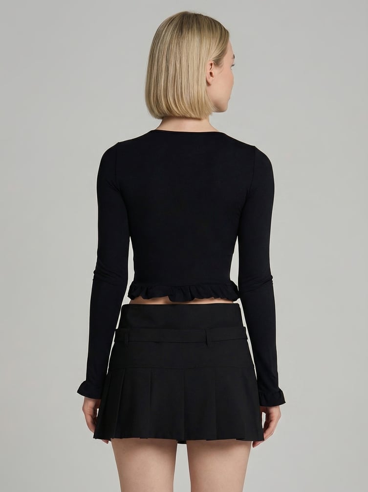 Кардиган укороченный с рюшами