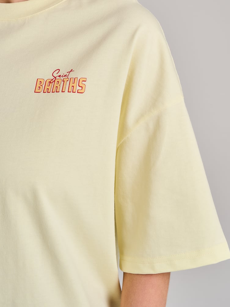 Футболка оверсайз с принтом на спине