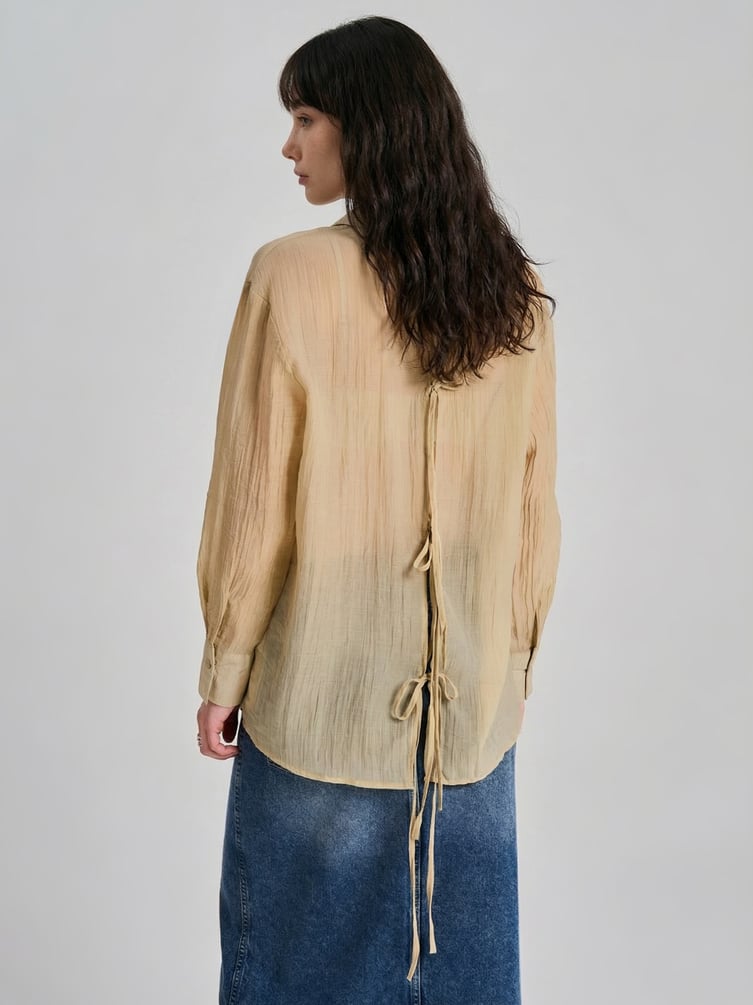 Рубашка летняя со шнуровкой на спине