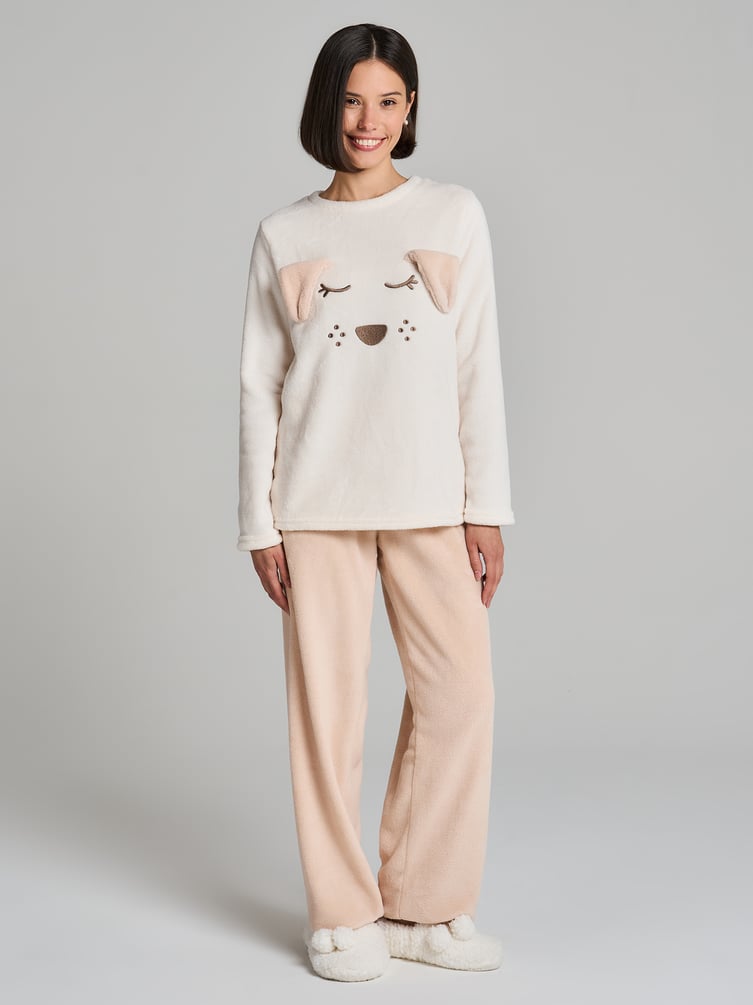 Плюшевая пижама собачка со штанами