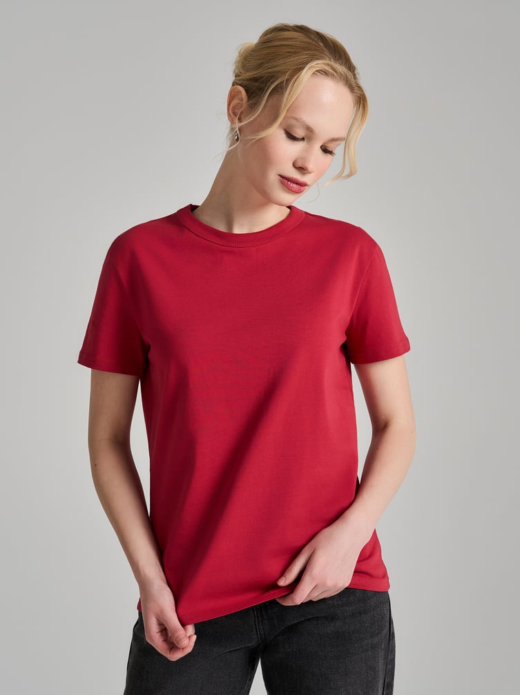 Плотная классическая футболка из хлопка