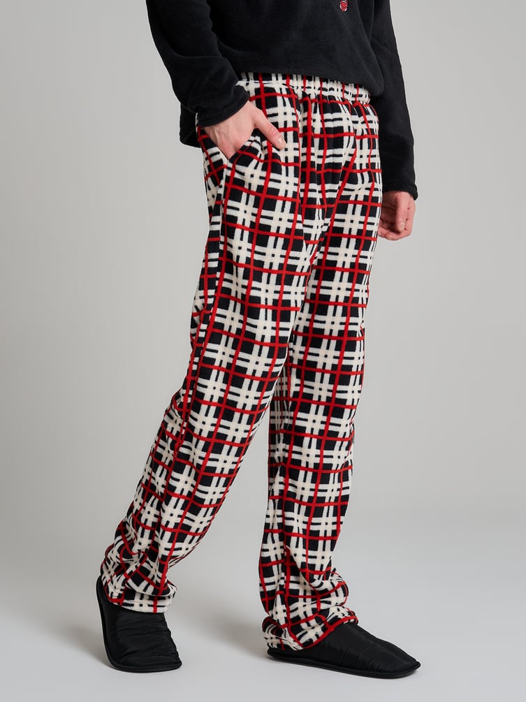 Пижама плюшевая с вышивкой и брюками