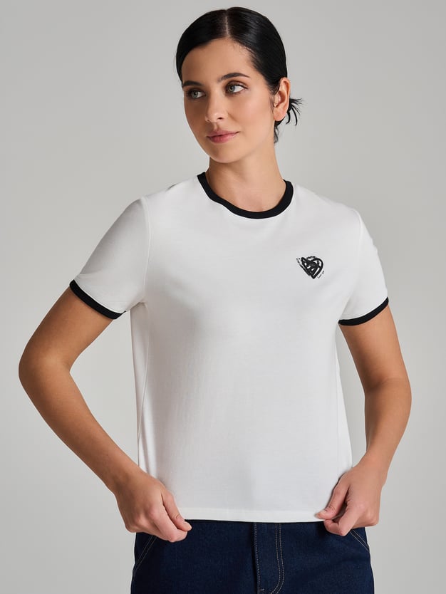 Облегающая футболка с принтом