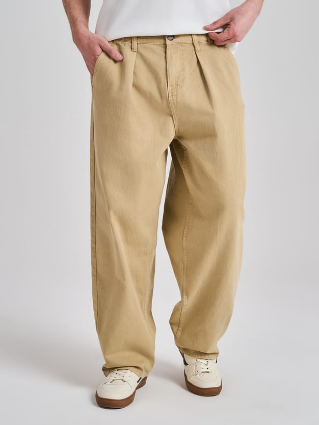 Джинсы широкие на резинке