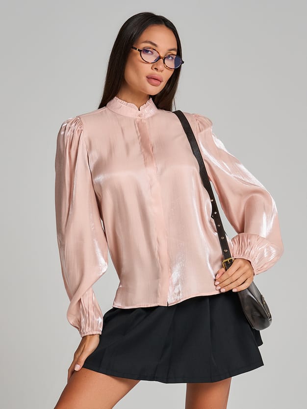 Блузка винтажная с рюшами