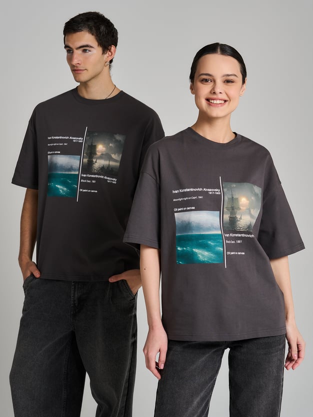 Футболка с принтом картин Третьяковской галереи