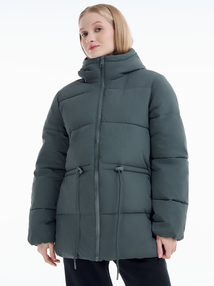 Куртка удлиненная стеганая женская