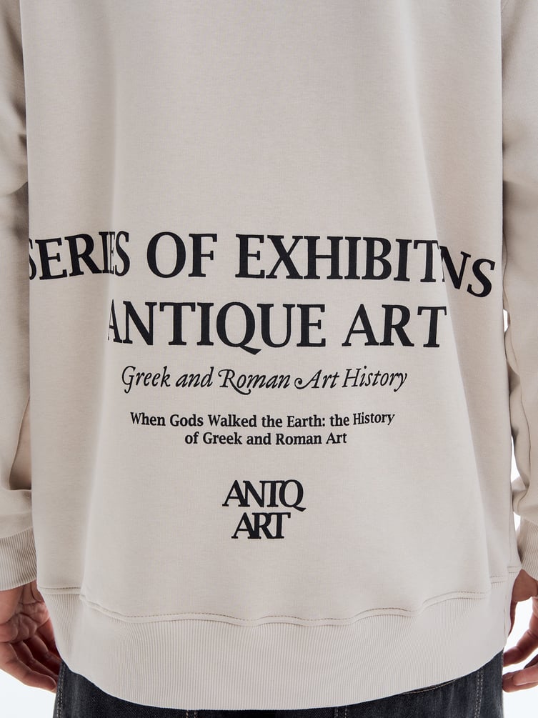 Худи оверсайз с принтом теплое с начесом