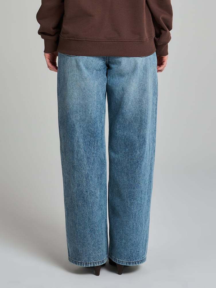 Джинсы Baggy с винтажной стиркой