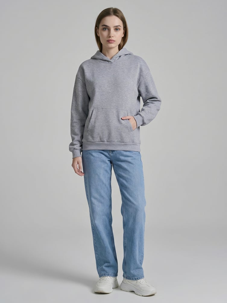 Утепленное худи с начёсом