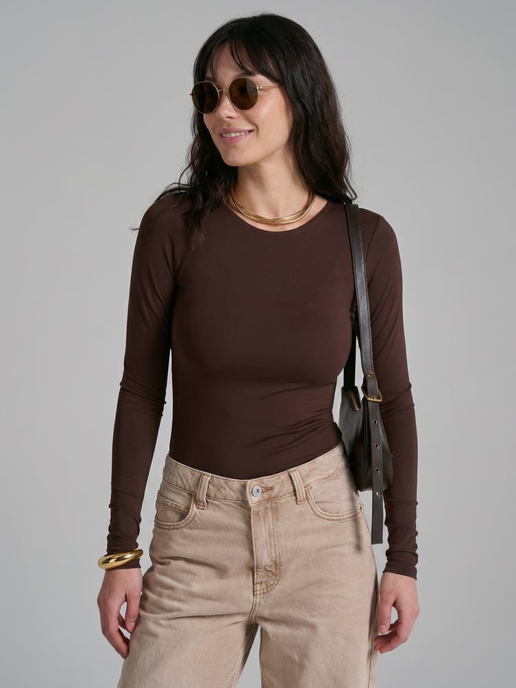 Боди с длинным рукавом