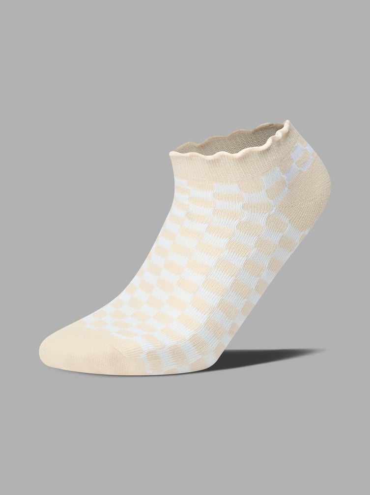 Носки - 3 пары в клетку и с рюшами