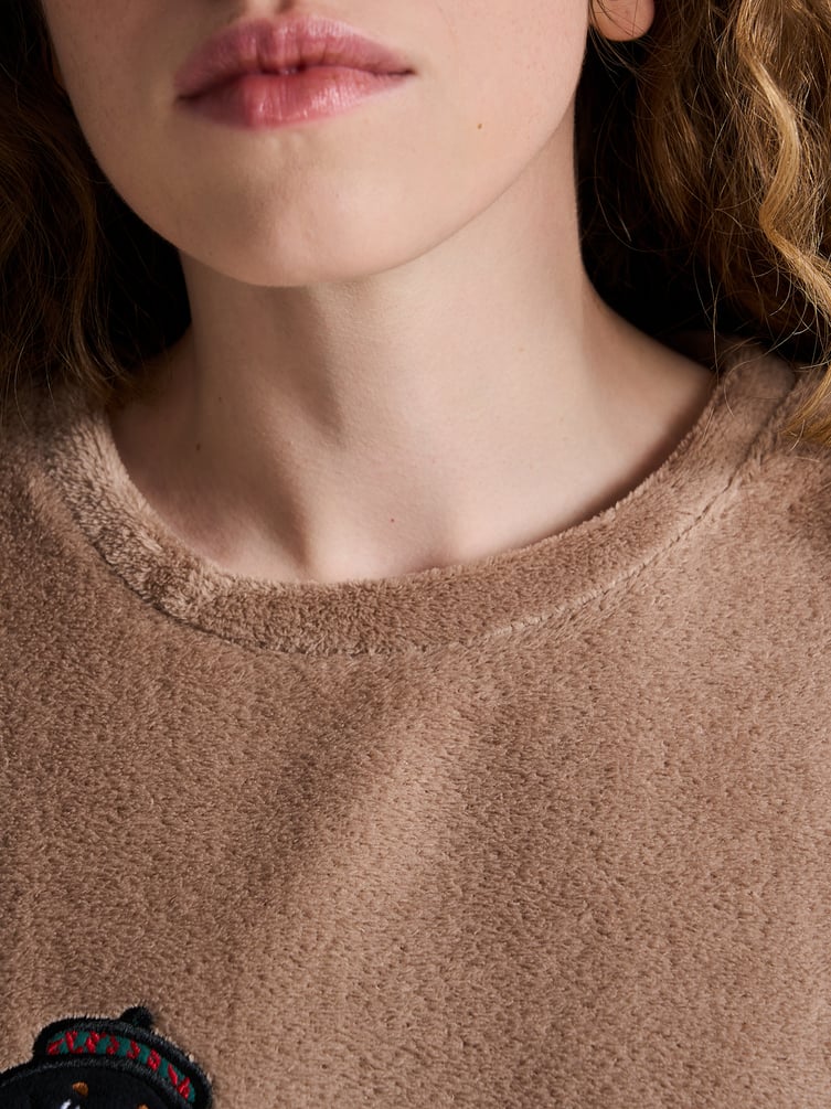 Пижама теплая с вышивкой таксы