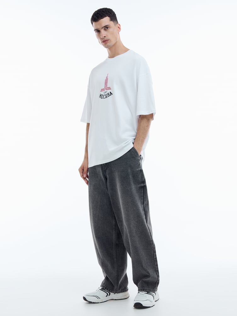 Футболка оверсайз с принтом Москва