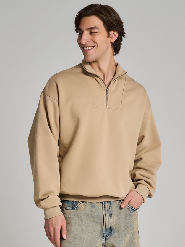 Утепленный свитшот Half zip с начесом