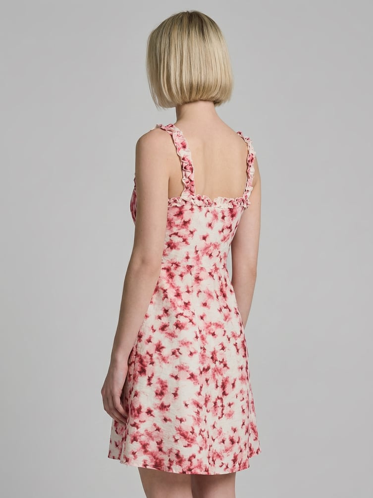 Сарафан мини с рюшами