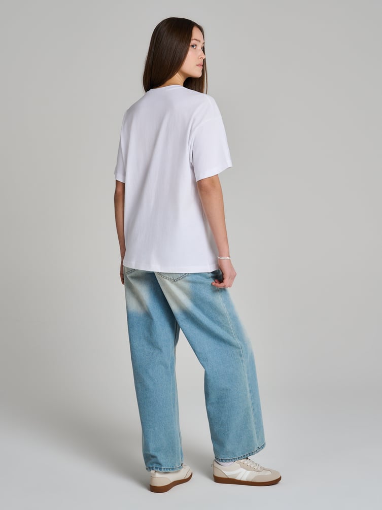 Футболка оверсайз из хлопка с принтом