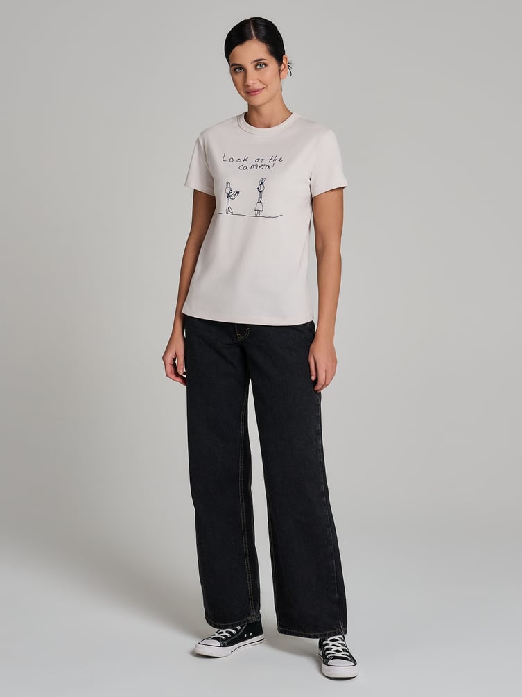 Футболка из хлопка с принтом