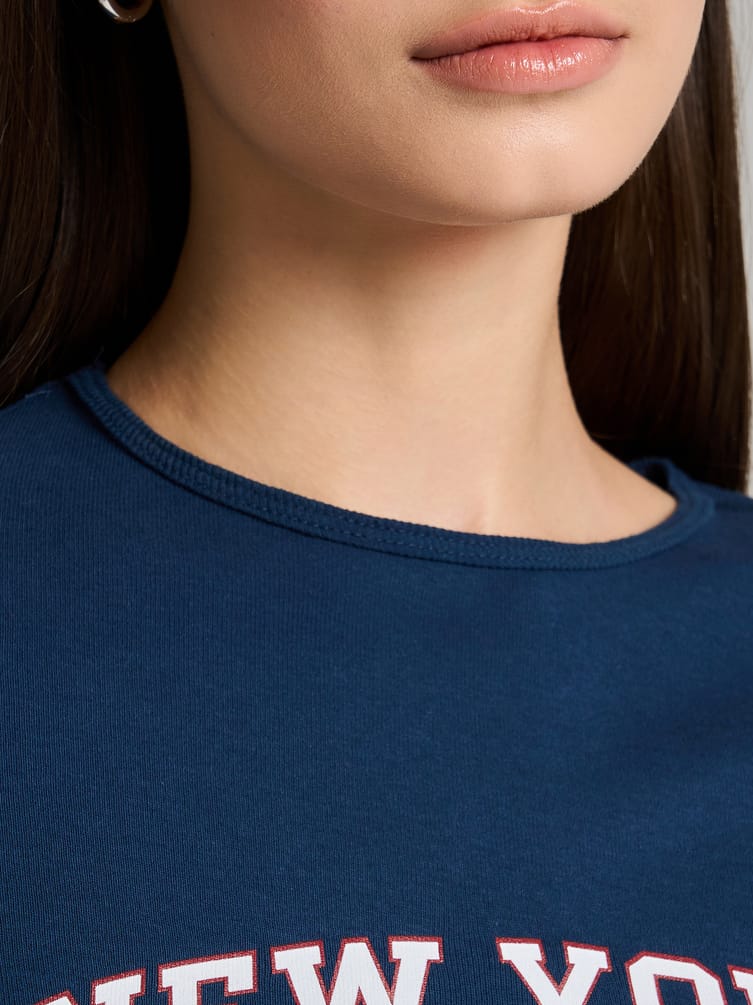 Футболка из хлопка с надписью New York