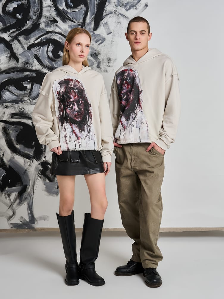 Худи оверсайз с принтом Макс Борисов